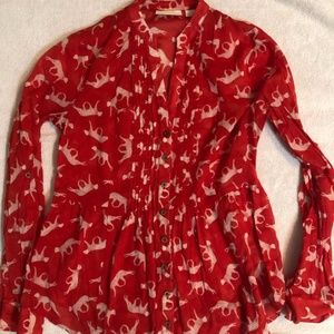 Anthropologie Jaguar Maeve Button Down Shirt